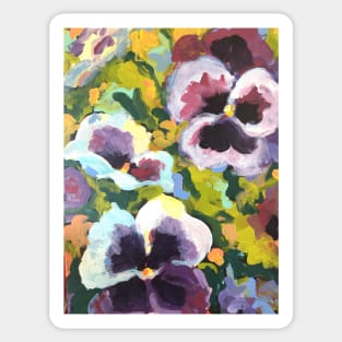 Pansies and Mums Sticker